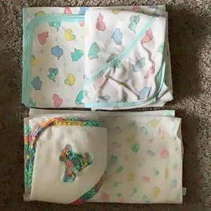 baby receiving blankets, bath towels…..set of 4